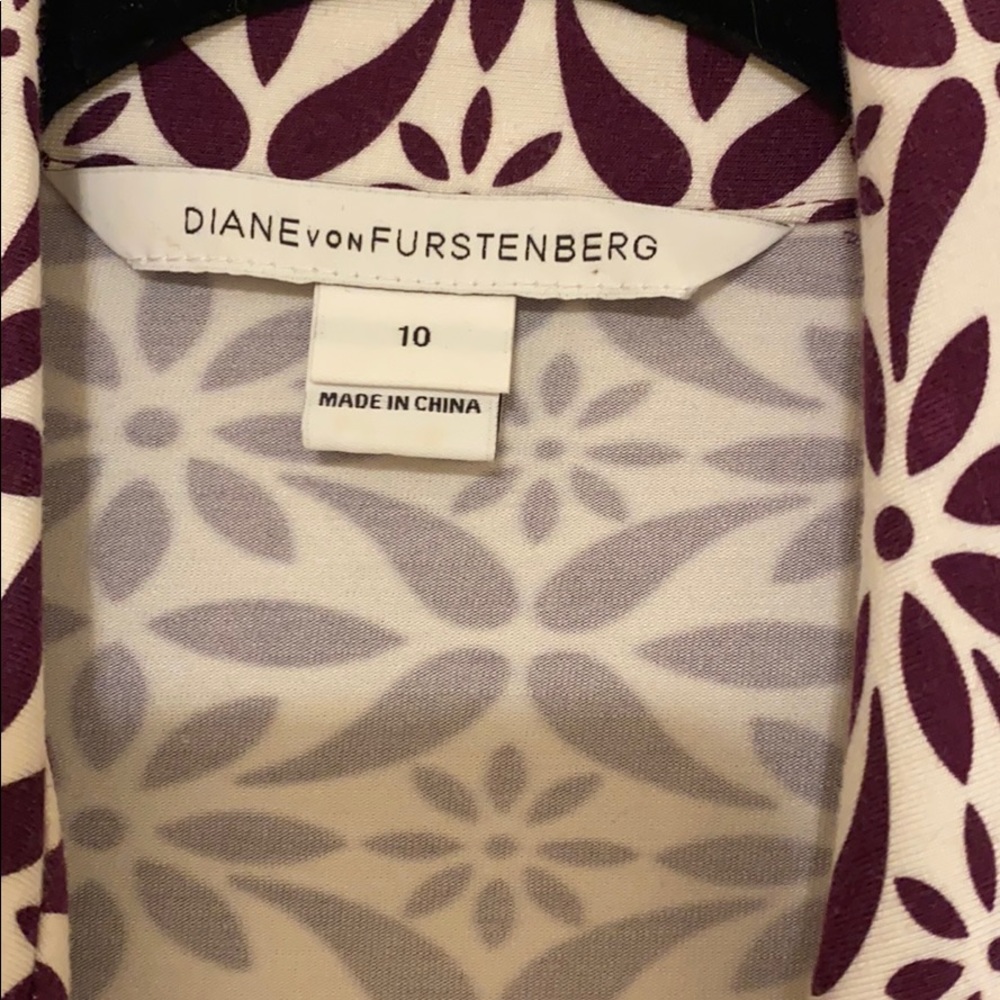 Diane von furstenberg long sleeve silk jersey patterned wrap dress - Picture 3 of 6